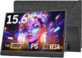 Travel Portable Monitor with Sleeve Bag, 15.6" FHD 1080P Portable Screen for Laptop with Kickstand, USB-C HDMI Second External Monitor, Screen Extender for Laptop Mac Phone PS4/5 Xbox Switch - Black by Dopesplay
