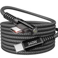 AINOPE 240W USB C to USB C Cable Fast Charging 10FT,Right Angle USBC to USBC Fast Type C Charging Cable Fits iPhone 16 Pro Max Plus,iPhone 15,MacBook Air/Pro,iPad Pro,Samsung,Pixel,All Devices,Black by AINOPE10yearsforphoneaccessories