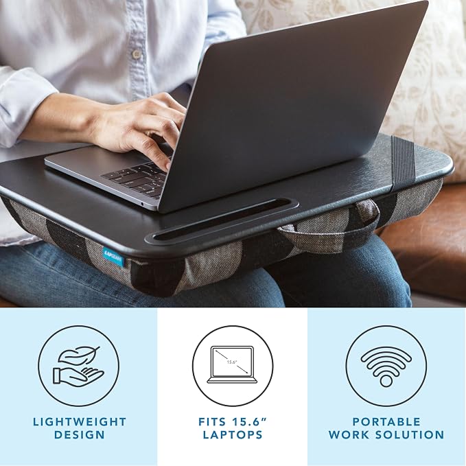 LAPGEAR Designer Lap Desk – Buffalo Check, 2-Pack with Storage Basket - Image 3
