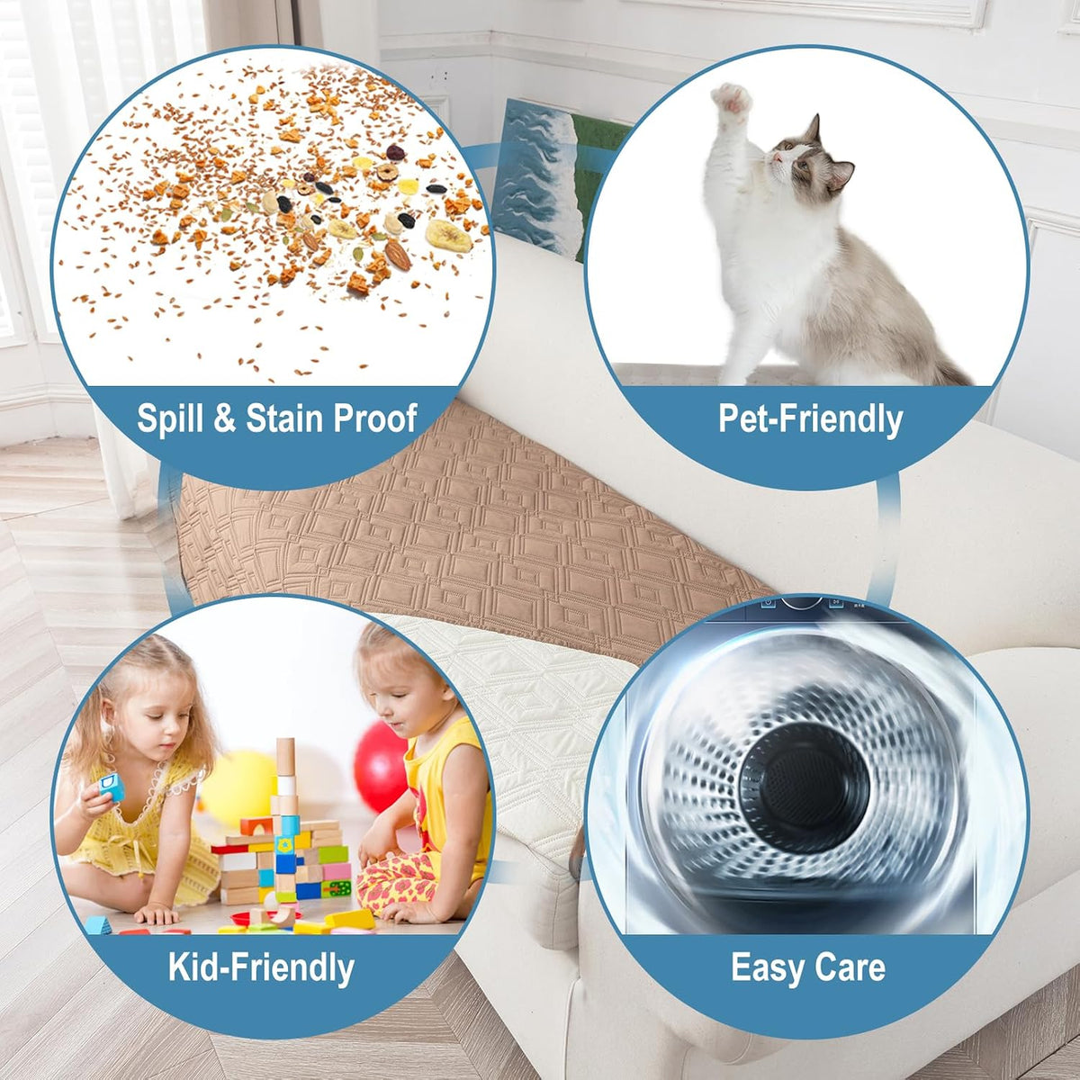 Waterproof Recliner Chair Cover for Pets Non Slip Washable Sofa Protector - Image 3