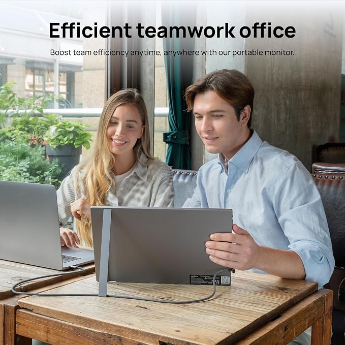 ARZOPA Portable Monitor 15.6'' FHD 1080P - Ultra-Slim Portable Laptop Monitor with Kickstand - IPS Display for PC, MAC, Phone, Xbox, PS5 - USB C & HDMI Connectivity - A1 Gray - Image 7