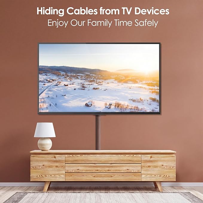 Yecaye TV Cord Hider, 125in Cord Cover, W1.18in H0.6in, Darkwood | Large Cable Hider, Wire Covers for 4 Cords, Cable Raceway Wire Hiders for TV on Wall, Cable Cover Cord Concealer - Image 7