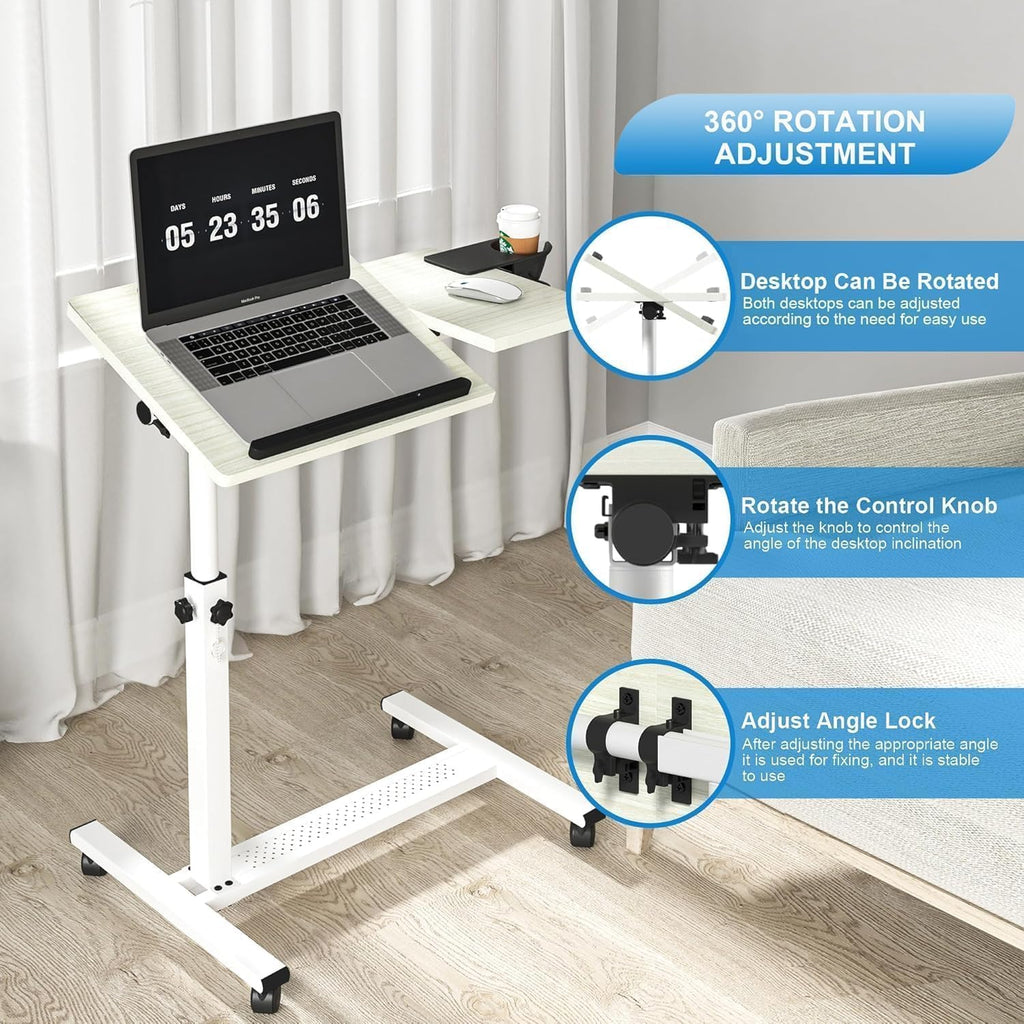 Panta Rolling Laptop Stand, Adjustable, Maple - Image 6