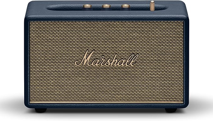 Marshall Acton III Bluetooth Home Speaker - Loud Stereo Sound with Bass and Treble Controls | Plug-in Powered | 3.5mm Aux Input - Midnight Blue by Marshall