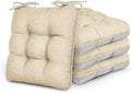 Love's cabin Memory Foam Chair Cushions Set of 4, Outdoor/Indoor Chair Pads for Dining Chairs 4 Pack, Seat Cushions for Kitchen, Dining Room, Office, Patio Chairs, 15.5" x 15.5" x 3.5" Khaki | 15.5"x15.5"x3.5", Indoor & Outdoor Chair Seat Pads with Non... by Lovescabin