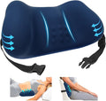Lumbar Support Pillow, Memory Foam Back Cushion for Office Chair Car, Blue | Ergonomic Lower Back Support with Adjustable Strap, Breathable Removable Cover for Couch, Wheelchair and Daily Comfort by Unknown