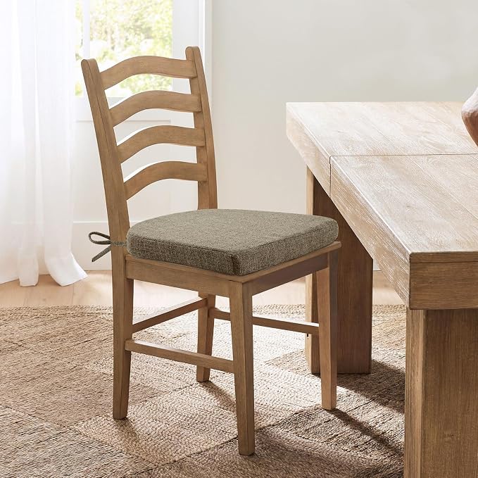 Chair Cushions for Dining Chairs, Non Slip Chair Pads with Ties and Washable Covers, Memory Foam Kitchen Chair Cushions Set of 4, 16"X16"X2.5", Khaki - Image 7