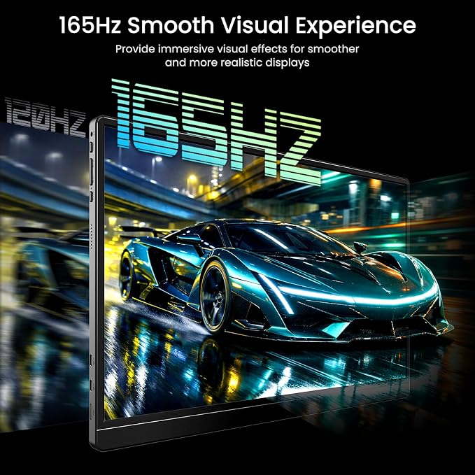VILVA 17.3" QHD 165Hz USB-C HDMI Gaming Monitor | 17.3" QHD 165Hz IPS, slim metal+stand, USB-C/HDMI, for PC/PS5/Xbox/Switch, gaming. - Image 4