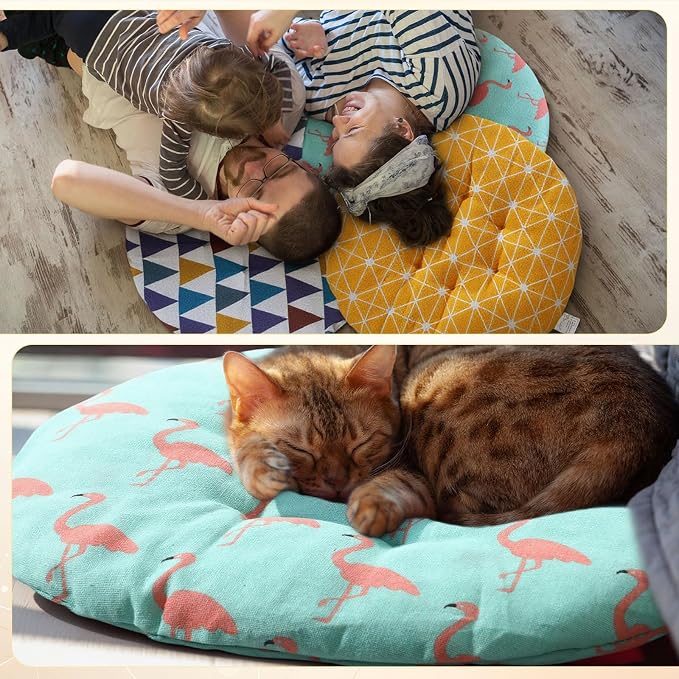 12 Pcs Bulk Floor Pillows Cushion for Kids Classroom,Playful Color,Round | 15.7" Seating Cushions for Classroom Reading Corner Students Nursery Daycare Yoga Tatami Kindergarten - Image 8
