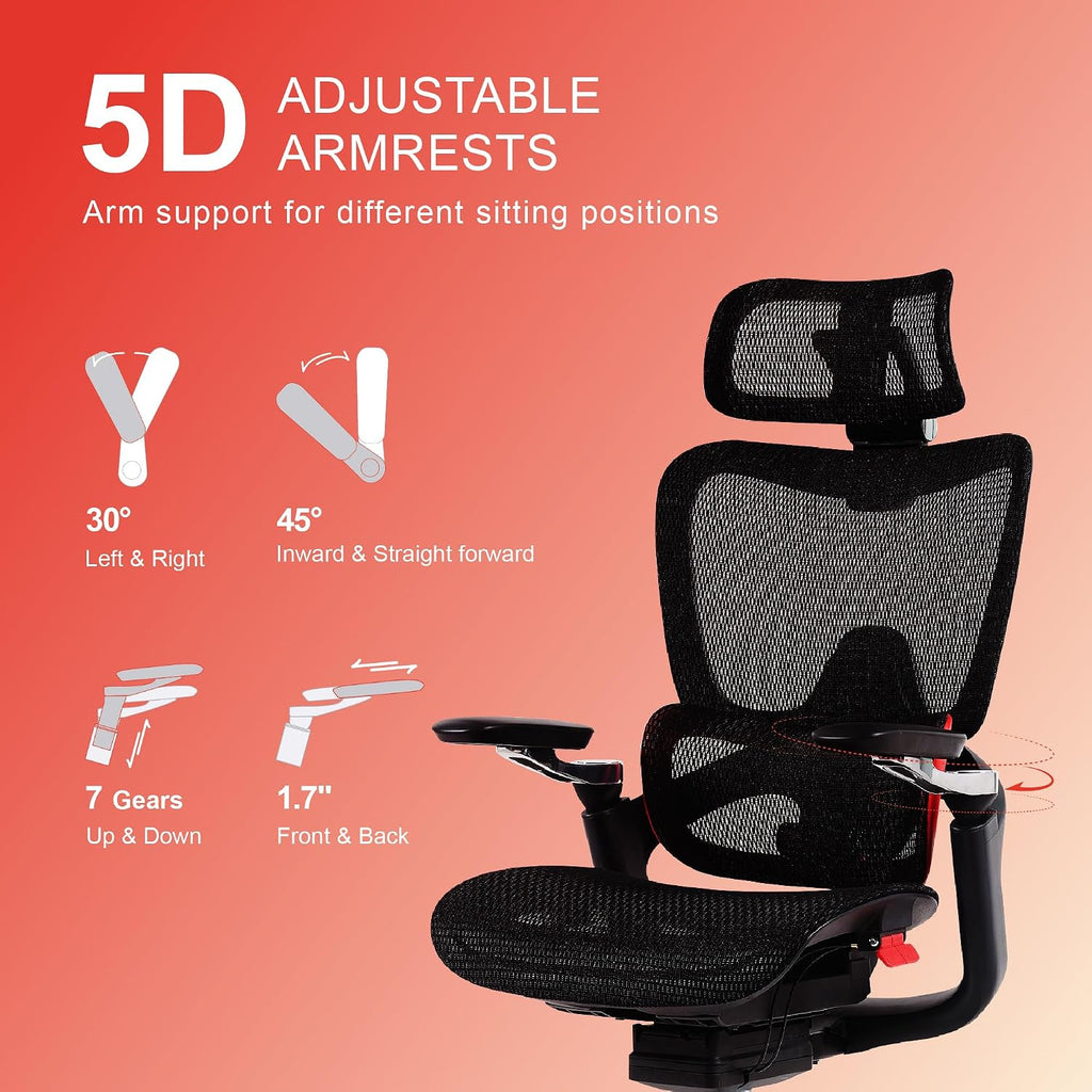 Ergonomic Office Chair, Mesh Computer Chair,Home Desk Chair - Image 9