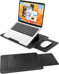 AboveTEK Adjustable Laptop Lap Desk, 3 Ergonomic Angles, PU Leather Non-Slip Surface, Heat Shield, Retractable Mouse Pad, Portable Laptop Lap pad Workstation for Bed, Sofa, Travel by AboveTEK