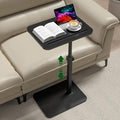 360° Swivel Sofa Side Table for Couch, Set of 2 | Adjustable Height, Laptop Table for Work, TV Trays Table for Snacks Reading, Fits Bed Chair, Phone & Tablet Slot by Unknown