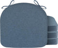 Nordjager Chair Cushions for Dining Chairs, 4 Pack Memory Foam Cushion | 2.5" Thick Chair Cushion; Waterproo Surface with 17" x 16" Size for Kitchen & Dining Chairs, Secure Ties and Washable Cover. by Nordjager