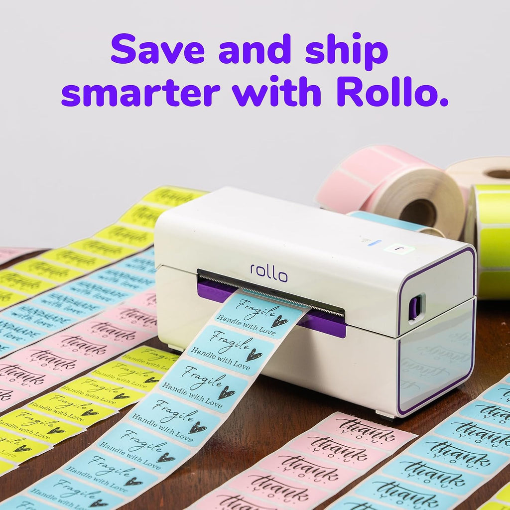 Rollo Direct Thermal 2x1 Sticker Labels - Roll of 1,000 Labels (Yellow) - Image 6