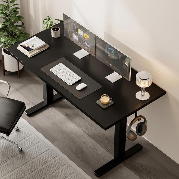 Electric Standing Desk with Cable Management,Black Height Adjustable Desk with Memory Presets, Sit Stand Table for Work from Home, Ergonomic Computer Desk,40 x 24 inch - Image 2