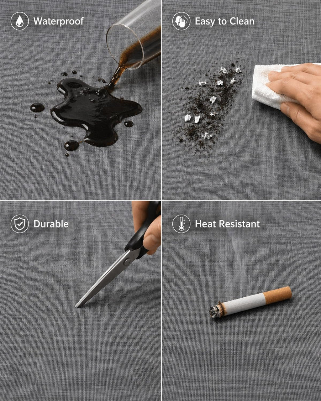 Office Chair Mat, 36"x48" Anti-Scratch for Hardwood Floor, Dark Grey - Image 5