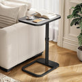 Kitstorack Upgraded TV Tray Table with Panel Lock, 90° Flip-Over Design & Adjustable Height, Sofa Arm Side Table for Eating, Laptop, Couch, Bed, or Small Spaces, Dark Gray by Kitstorack