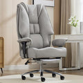 EXCEBET Big and Tall Executive Office Chair 400lbs Wide Seat, Mesh Grey | Wide seat, Retractable footrest, 135° recline, Lumbar support, Breathable mesh,Ergonomic high back for lower back pain relief by EXCEBETOFFICECHAIR