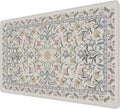 iCasso Aesthetic Mouse pad,23.6x13.7 Desk Pad Mat, Gray Floral by iCasso