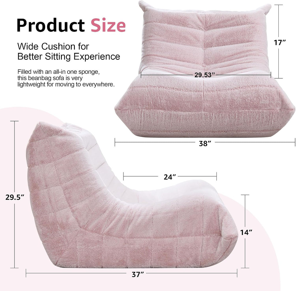 Hobestluk Big Bean Bag Chairs for Adults Fireside BeanBag Couch Togo Sofa - Image 2