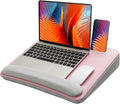 HUANUO Laptop Lap Desk with Cushion, Fit up to 15.6" Laptop，Pink | Portable Lap Desk with Pillow Cushion, Anti-Slip Strip & Storage Function for Home Office Students as Computer Laptop Stand by HUANUO