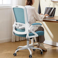 Ergonomic Office Chair Desk Chair with Adjustable Lumbar Support | Mesh Computer Chair Home Office Desk Chair with Flip-up Armrests Executive Task Chair Comfy Mesh Gaming Chair (Lake Blue) by NexthroOfficeChair