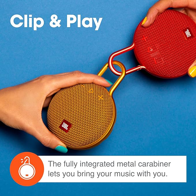 JBL Clip 3, Camouflage - Waterproof, Durable & Portable Bluetooth Speaker - Up to 10 Hours of Play - Includes Noise-Cancelling Speakerphone & Wireless Streaming | Wireless Bluetooth Streaming, Up to 10 Hours of Playtime, IPX7 Waterproof, Integrated Car... - Image 3