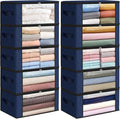 Fab totes 35L Closet Organizers, Foldable Under Bed Storage Containers | Storage Bags with Zippers,Window and Handles for Organizing Bedroom, Closet, Clothing,Organization with Handle by Fabtotes