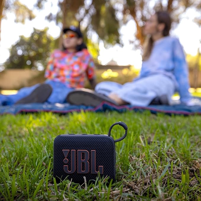 JBL Go 4 - Ultra-Portable, Waterproof and Dustproof Bluetooth Speaker, Big JBL Pro Sound with Punchy bass, 7-Hour Built-in Battery, Made in Part with Recycled Materials (Black) - Image 2