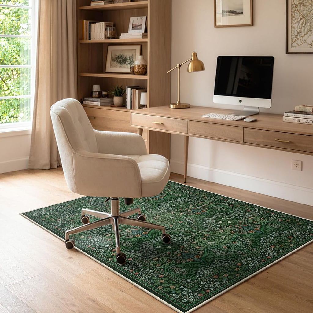 Home Office Chair Mat for Hardwood Floor, 48"x60" Desk Floor Mat for Hard Floors, Under Desk Rug for Rolling Chair, Antil-Sip Large Protector Mat for Office Chair, Easy to Roll by Anidaroel