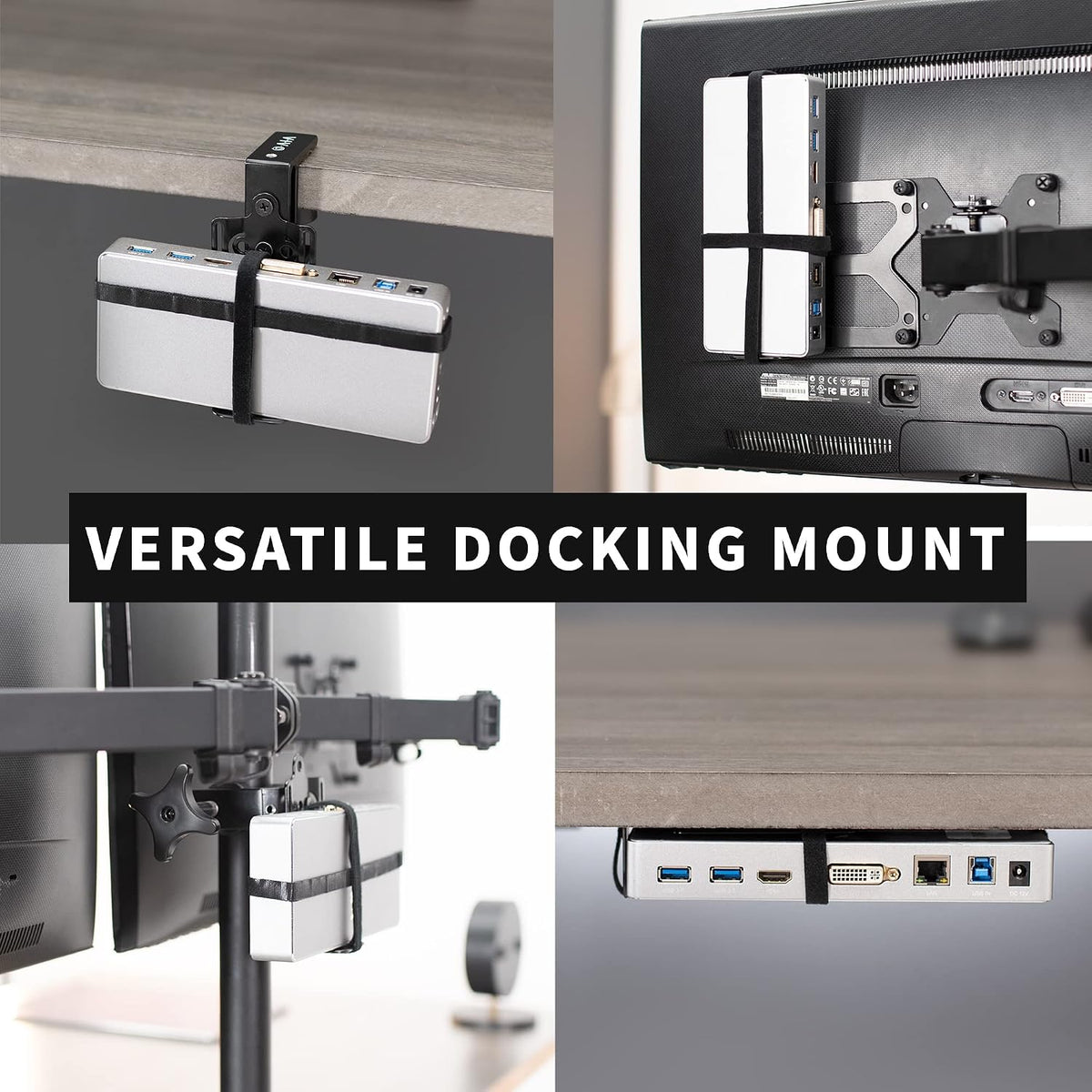 VIVO Universal Docking Station Mount for Workstation, Up to 10 in Wide - Image 2