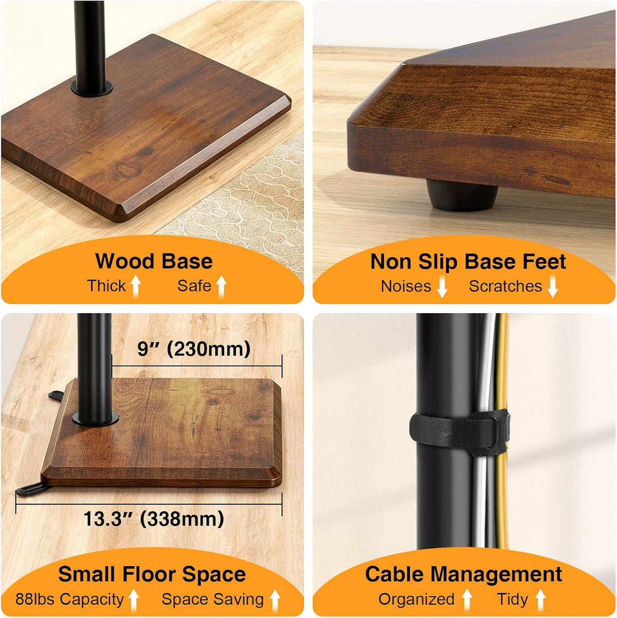 Universal Floor TV Stand with Mount for Most 32-65 Inch TV up to 99lbs - Image 5