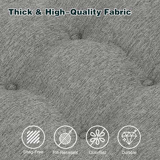 baibu Memory Foam Small Recliner Cushions with Lumbar Support Pillow Set, 18x16x4 Inch Dual-Layer Design Non-Slip Recliner Seat Cushion & Back Support Pillow for Reduce Hip & Lumbar Pain, Grey - Image 6