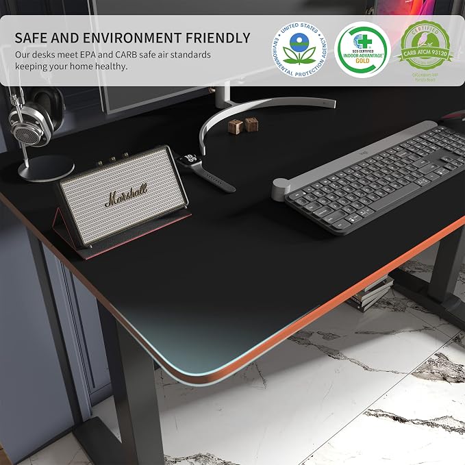 Monomi Electric Standing Desk 48”x24”, Height Adjustable Desk with Wheels - Image 10