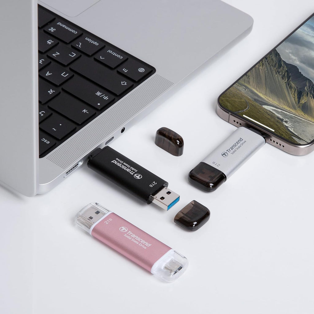 Transcend 2TB ESD310 Dual Portable SSD 1050MB/s USB-A+C, Thumb Drive - Image 10
