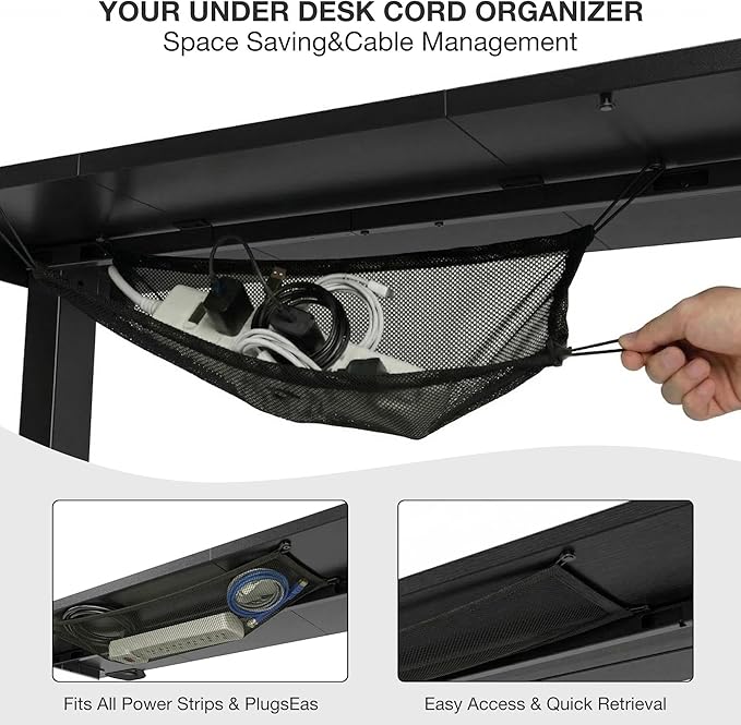 Electric Standing Desk with Cable Management,Black Height Adjustable Desk with Memory Presets, Sit Stand Table for Work from Home, Ergonomic Computer Desk,40 x 24 inch - Image 5
