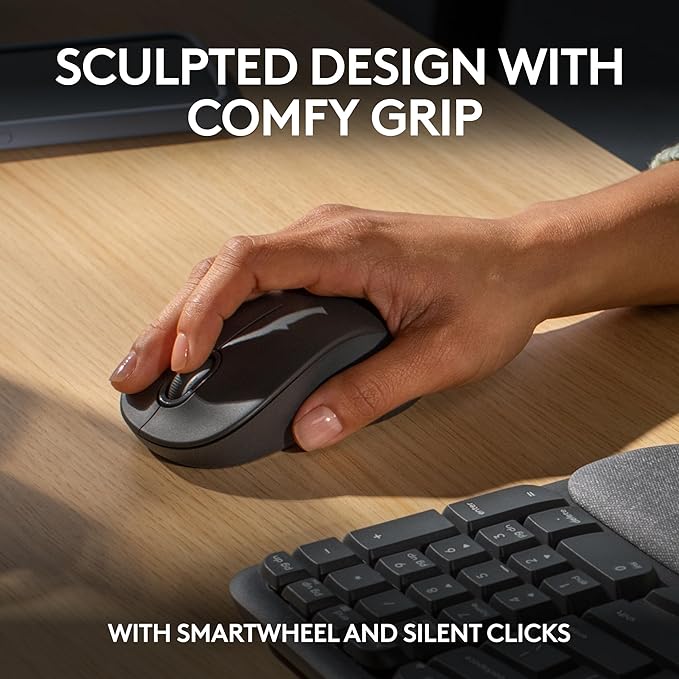 Logitech Wave Keys MK670 Combo Wireless Keyboard and Mouse - Graphite | Signature M550 L, comfortable natural typing, Bluetooth, Logi Bolt, multi-OS, Windows/Mac compatibility - Image 5