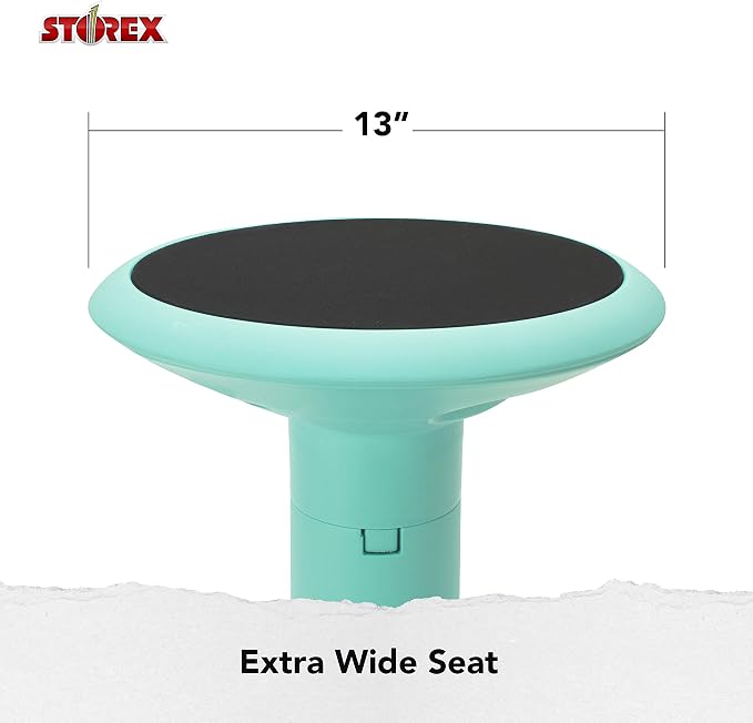 Storex Wiggle Stool – Active Flexible Seating for Classroom and Home Study, Adjustable 12-18 Inch Height, Teal (00306U01C) - Image 7