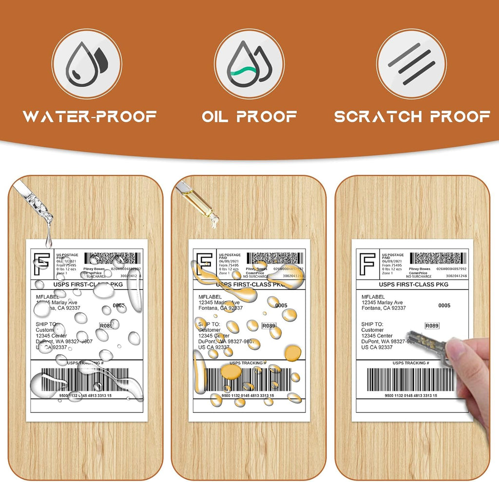 MFLABEL 4x6 Direct Thermal Shipping Labels - 20 Rolls, 220 Labels/Roll, Perforated Postage Paper with Alignment Hole, Compatible with 4XL LabelWriter 1744907 & 1755120, Rollo for USPS, UPS - Image 3