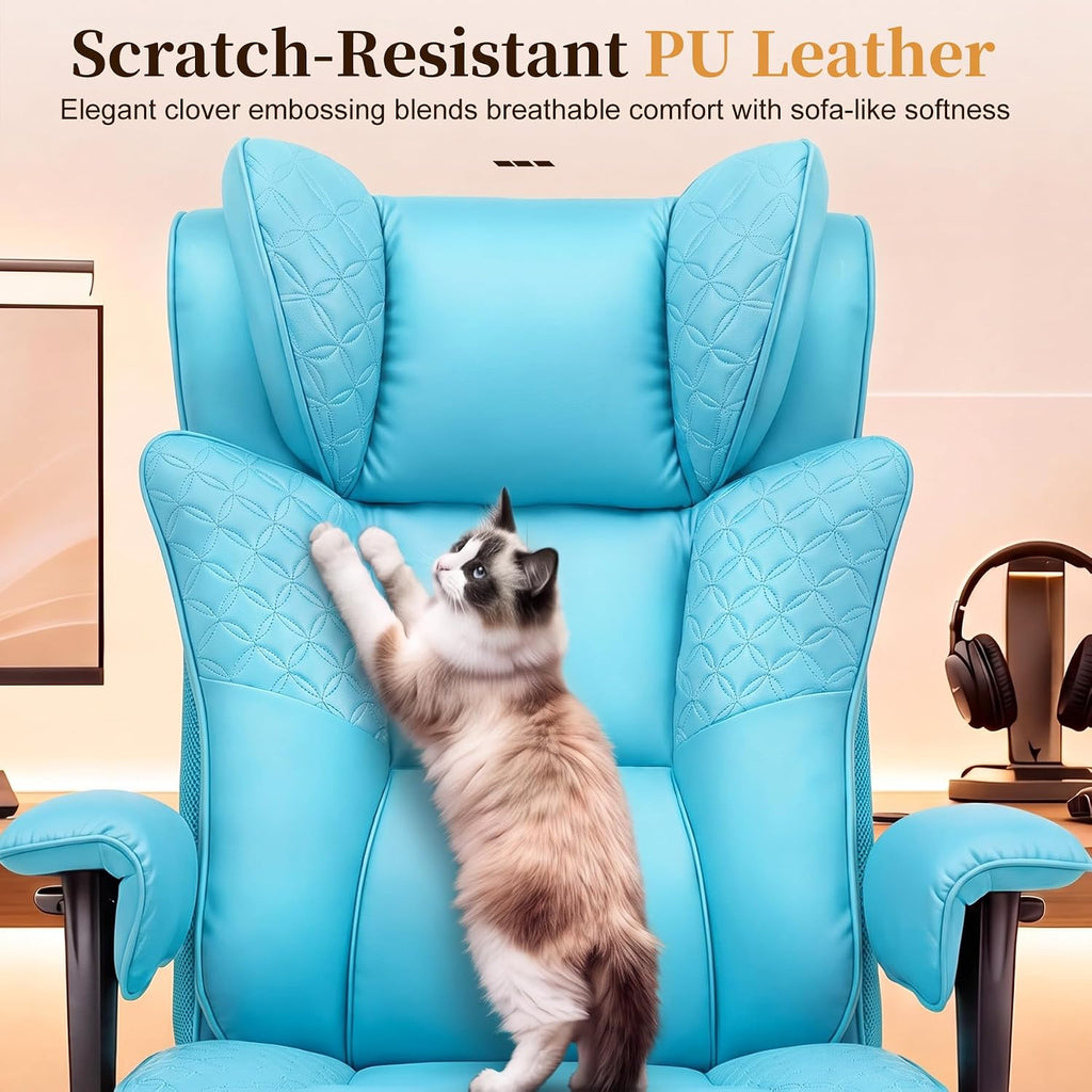 COMHOMA Big and Tall Gaming Chair with Footrest Ergonomic Office Chair - Image 7