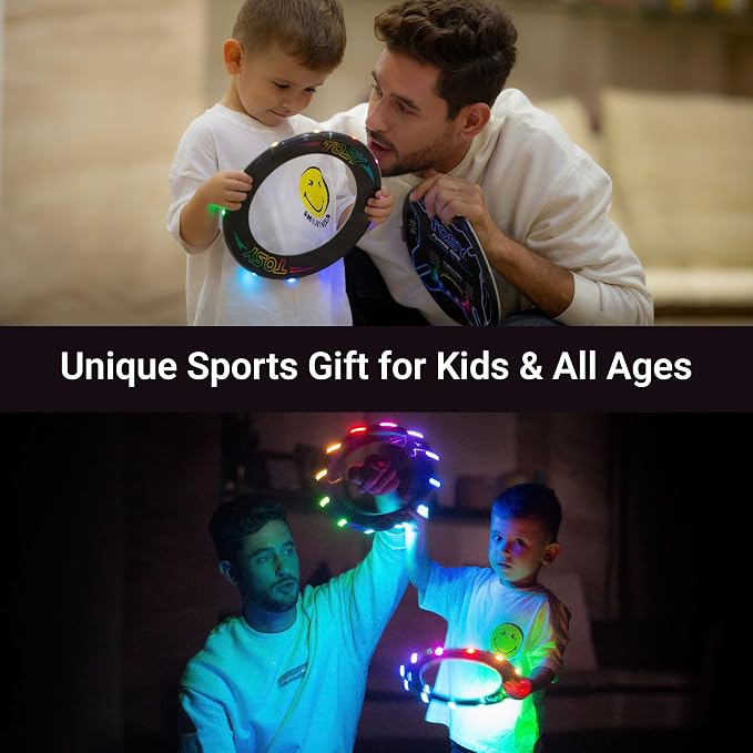 TOSY Flying Ring - 36 RGB Multicolor or 12 Monocolor LEDs, Super Bright, Lost Mode, Auto Light Up, Camping Essentials for Kid/Teen/Boy/Girl, Safe & Soft, Waterproof, Pool/Beach Games, Lightweight Toy - Image 4