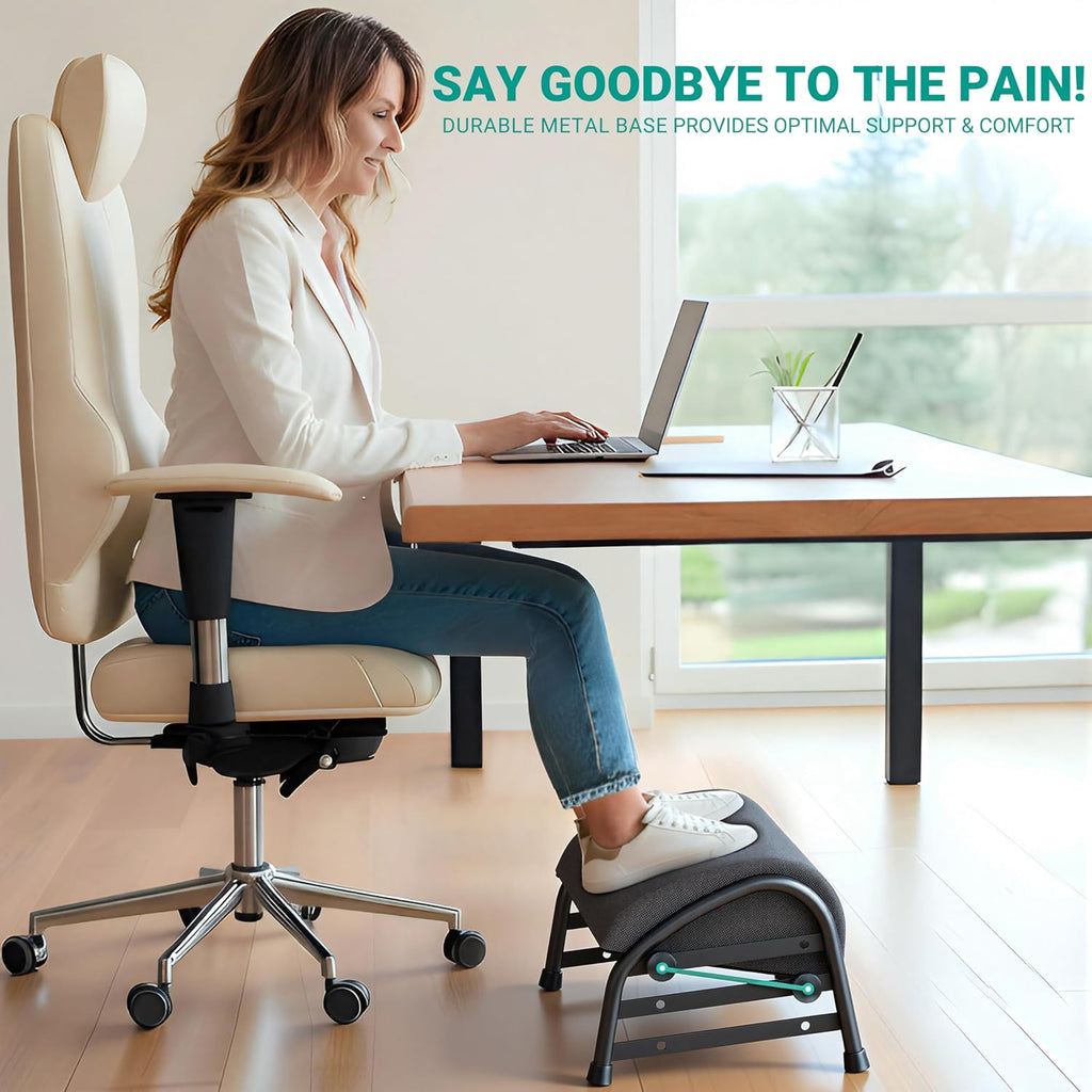 YEASHEIN Adjustable Foot Rest for Under Desk at Work, Ergonomic Foot Stools - Image 9