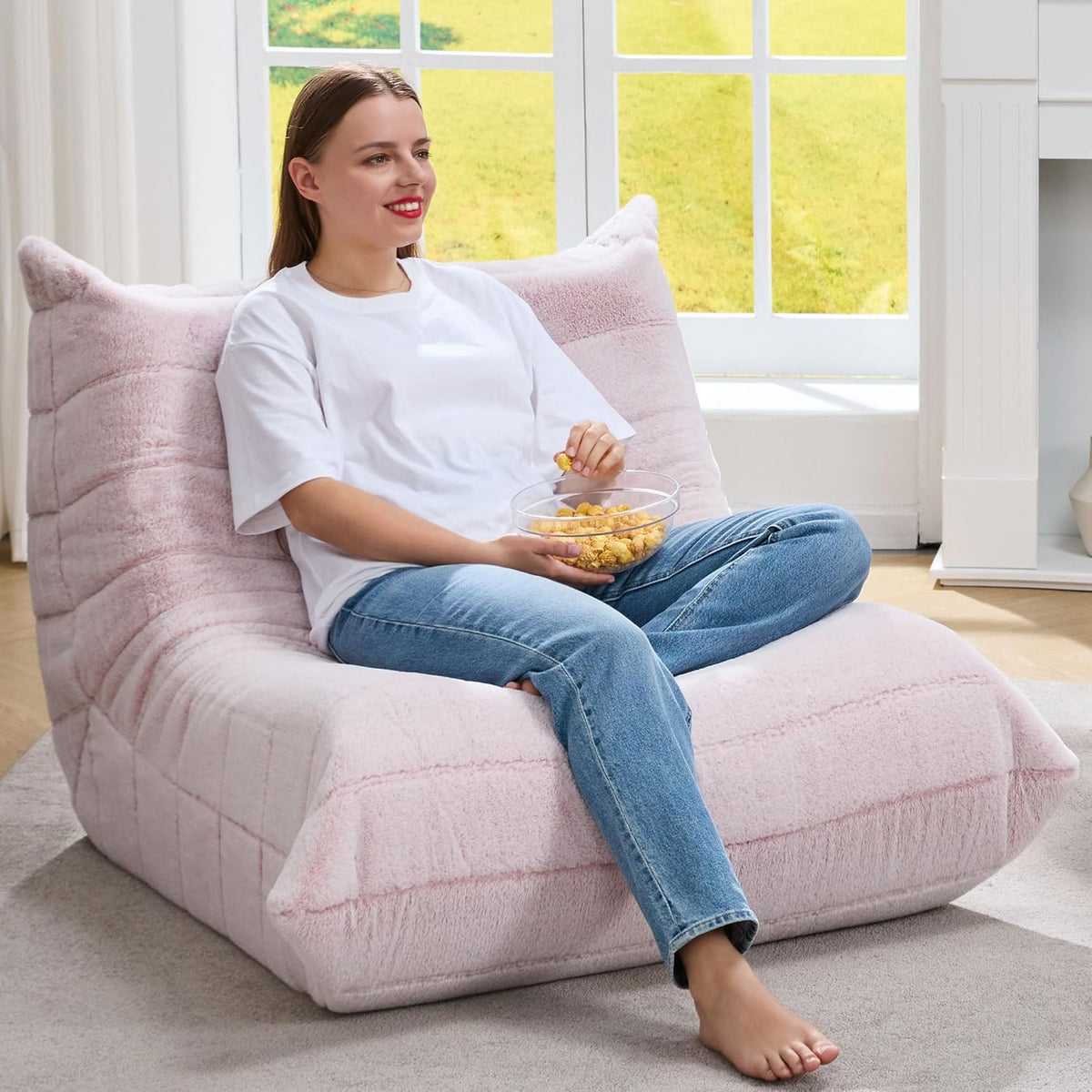 Hobestluk Big Bean Bag Chairs for Adults Fireside BeanBag Couch Togo Sofa - Image 3