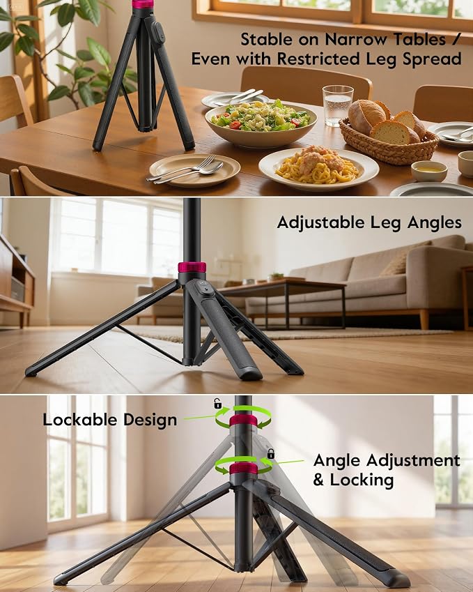Magnetic Ring Light with Stand and Phone Clip, 62" Tripod for iPhone with Light, 6000mAh Phone Tripod with Light for Video Recording, TikTok, YouTube, Vlogging, Selfies, CRI＞95 - Image 8
