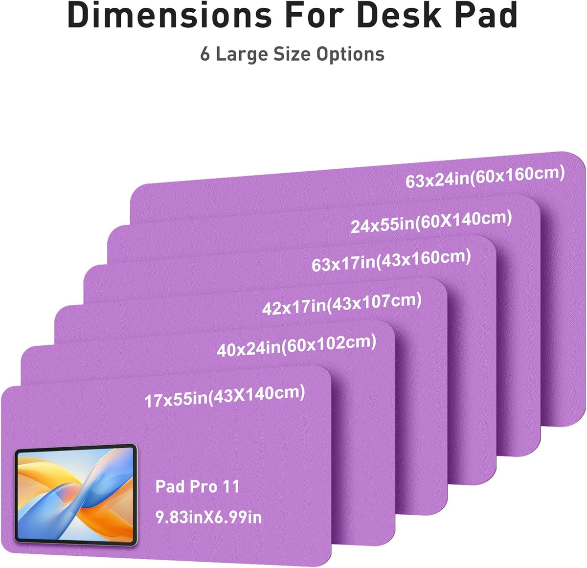 Aothia Faux Leather Desk Mat - Large Mouse Pad, Non-Slip PU Leather Blotter, Waterproof Writing Surface for Office and Home (Iris Violet, 40" x 24") - Image 5