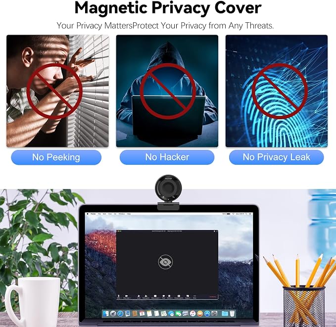 2K AI Webcam USB 3.0 with HDR 8X Digital Zoom & Microphone for PC | with Remote Control Plug and Play, Compatible with Zoom, Teams, Skype, Facetime, Meetings for Laptop Desktop Mac - Image 8