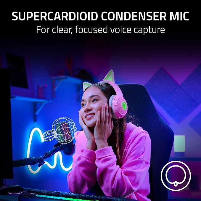 Razer Seiren V3 Chroma 32‐Bit DSP, USB-C Microphone for PC & Mac, Black | AI Audio Processing, Noise Isolation, Tap-to-Mute, Supercardioid Condenser Mic, Chroma RGB, Discord, OBS Studio, Streamlabs - Image 4