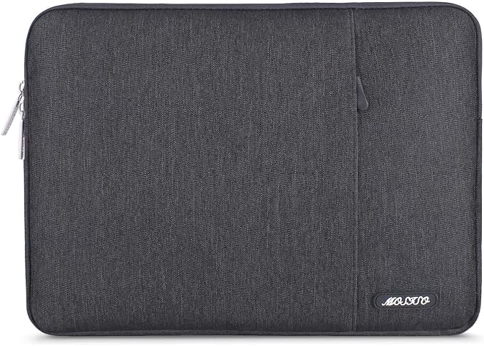 MOSISO Laptop Case 16 inch, 15-15.6 inch Laptop Sleeve Bag with Pocket | Compatible with MacBook Pro 16 M5 M4 M3 M2 M1, HP Acer Dell Lenovo ASUS, Polyester Vertical Computer Bag, Space Gray by MOSISO