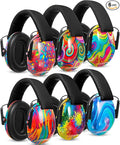 6 Pcs Noise Cancelling Headphones Kids Adult Ear Muffs Bulk, Ear Protection 27dB Noise Reduction Hearing Earmuff(Tie Dye,Bright Colors) by Amylove