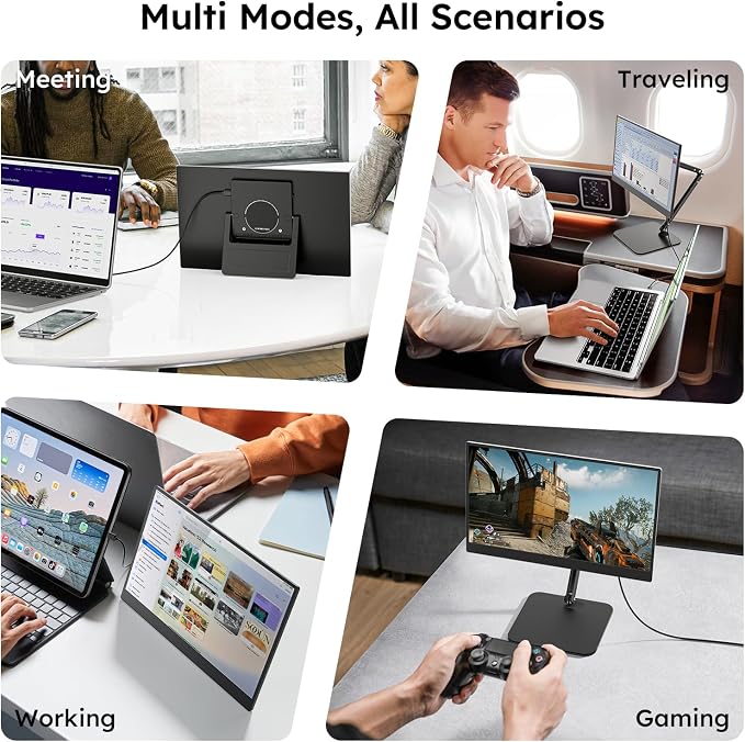 Dopesplay Portable Monitor, 15.6" FHD 1080P IPS Travel Monitor for Laptop, Foldable Magnetic Stand & Carry Case Included, USB-C Screen Extender for Laptop Mac PC Phone Xbox PS4/5 Switch - Image 8